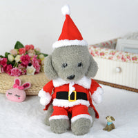 HKM-151891 Cozy Stretchable Santa Claus Pet Costume for Holiday Celebrations