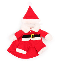 HKM-151891 Cozy Stretchable Santa Claus Pet Costume for Holiday Celebrations