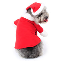 HKM-151891 Cozy Stretchable Santa Claus Pet Costume for Holiday Celebrations