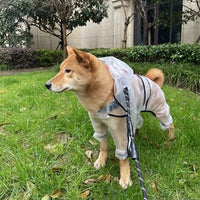 HKM-151891 Transparent Waterproof Raincoat for Large Dogs - Available in Sizes S to 7XL