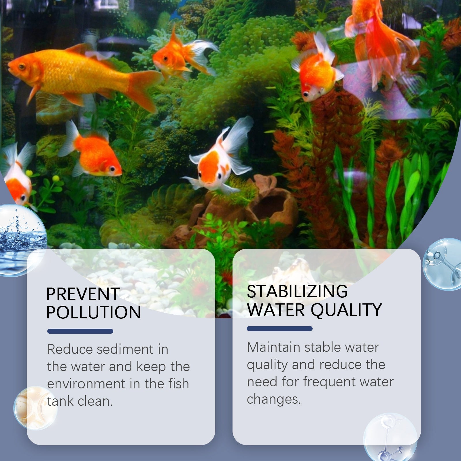 HKM-151955 Aquarium Water Quality Clarifying Agent - 100ml Decontamination Cleaner for Freshwater and Saltwater Tanks