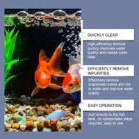 HKM-151955 Aquarium Water Quality Clarifying Agent - 100ml Decontamination Cleaner for Freshwater and Saltwater Tanks