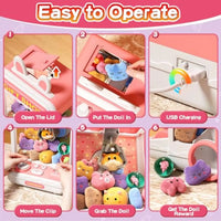 HKM-151955 Mini Electric Claw Machine for Kids - Candy Vending Grabber with Lights and Sounds