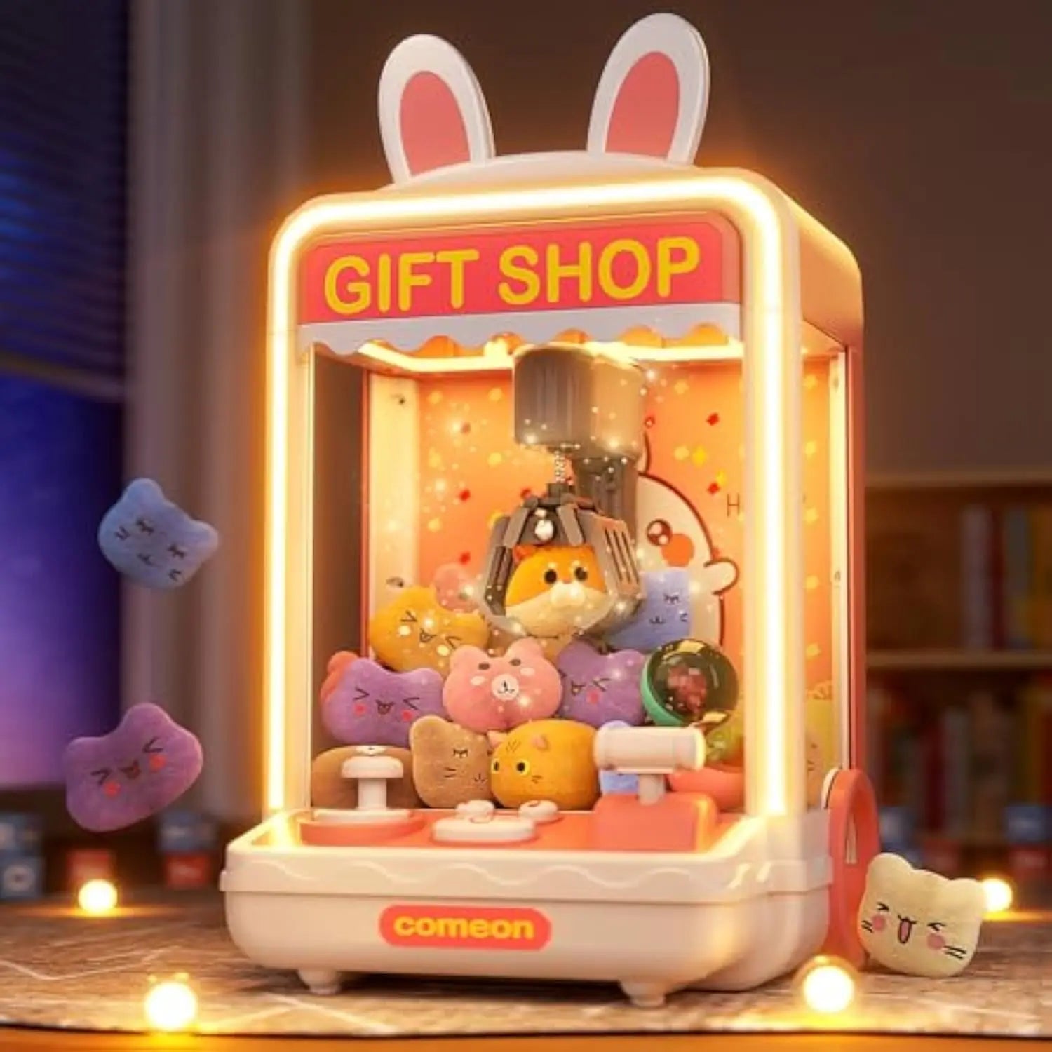 HKM-151955 Mini Electric Claw Machine for Kids - Candy Vending Grabber with Lights and Sounds