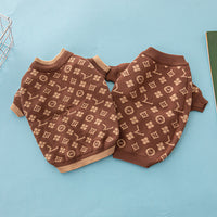 HKM-152019 Thick Warm Wool Dog Sweater for Autumn and Winter in Monochrome and Two-Tone Styles