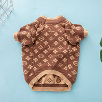 HKM-152019 Thick Warm Wool Dog Sweater for Autumn and Winter in Monochrome and Two-Tone Styles