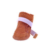 HKM-152147 Warm Snow Boots for Small Dogs - Cotton & Rubber Sole, Ideal for Bichon Puppies