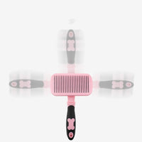 HKM-152211 Automatic Hair Removal Comb for Cats and Small Dogs - Stainless Steel and Rubber Design, 10.5 x 18 CM