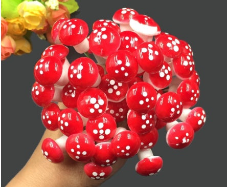 HKM-152211 Small Red Moss Mushroom Decoration Simulation for Miniature Gardens