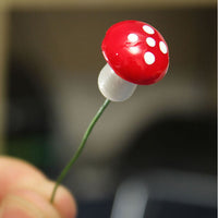 HKM-152211 Small Red Moss Mushroom Decoration Simulation for Miniature Gardens