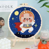 HKM-152275 Cartoon Flamingo Paradise Handmade Embroidery Material Package