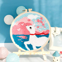 HKM-152275 Cartoon Flamingo Paradise Handmade Embroidery Material Package