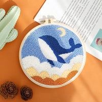 HKM-152275 Cartoon Flamingo Paradise Handmade Embroidery Material Package