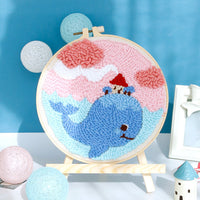 HKM-152275 Cartoon Flamingo Paradise Handmade Embroidery Material Package