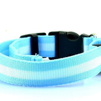 HKM-152275 LED Luminous Pet Collar with 2.5cm Stripe in 6 Colors and 3 Sizes, Battery & USB Options