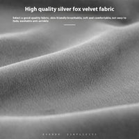 HKM-152339 Silver Fox Velvet Sofa Hand Rail Protective Cover Set - Elastic Full-Cover in Solid Colors