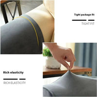 HKM-152339 Silver Fox Velvet Sofa Hand Rail Protective Cover Set - Elastic Full-Cover in Solid Colors