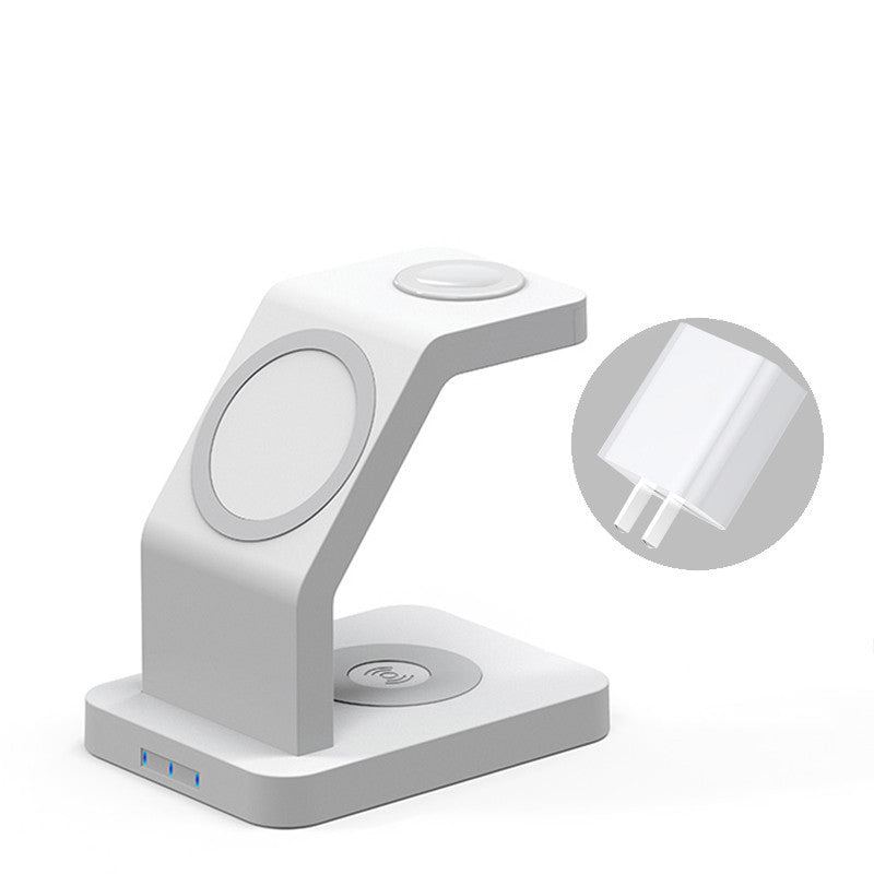 HKM-152339 Three-in-One Magnetic Wireless Charger with Desktop Stand for Apple Devices