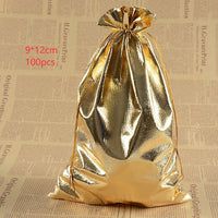 HKM-152403 Gold and Silver Drawstring Jewelry Packaging Bag