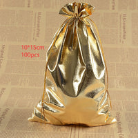 HKM-152403 Gold and Silver Drawstring Jewelry Packaging Bag