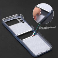 HKM-152531 Samsung Z Flip 3 5G Leather Card Holder Case with Up and Down Folding Screen Design
