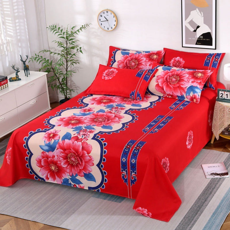 HKM-152595 Universal Thickened Skin-Friendly Bed Sheet Set - Available in Multiple Sizes for All Seasons