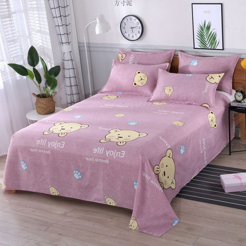 HKM-152595 Universal Thickened Skin-Friendly Bed Sheet Set - Available in Multiple Sizes for All Seasons
