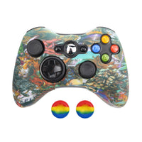 HKM-152659 Anti-Drop Silicone Protective Cover with Button Cap for Video Game Controllers