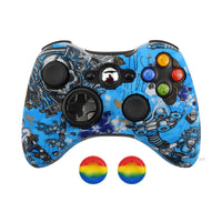 HKM-152659 Anti-Drop Silicone Protective Cover with Button Cap for Video Game Controllers