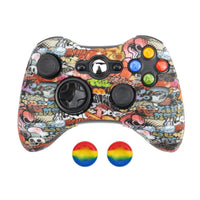 HKM-152659 Anti-Drop Silicone Protective Cover with Button Cap for Video Game Controllers