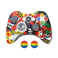 HKM-152659 Anti-Drop Silicone Protective Cover with Button Cap for Video Game Controllers