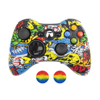 HKM-152659 Anti-Drop Silicone Protective Cover with Button Cap for Video Game Controllers