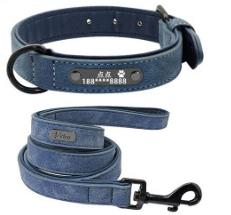 HKM-152787 Customizable Microfiber Leather Dog Tag Identity Card with Adjustable Collar and Alloy Buckle