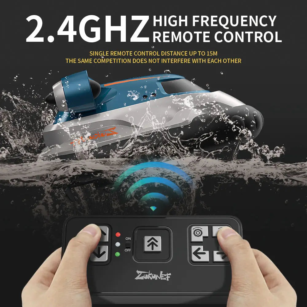 HKM-152851 Mini RC Ship Remote Control Boat for Kids - Waterproof Electric Bath Toy for Pool Fun