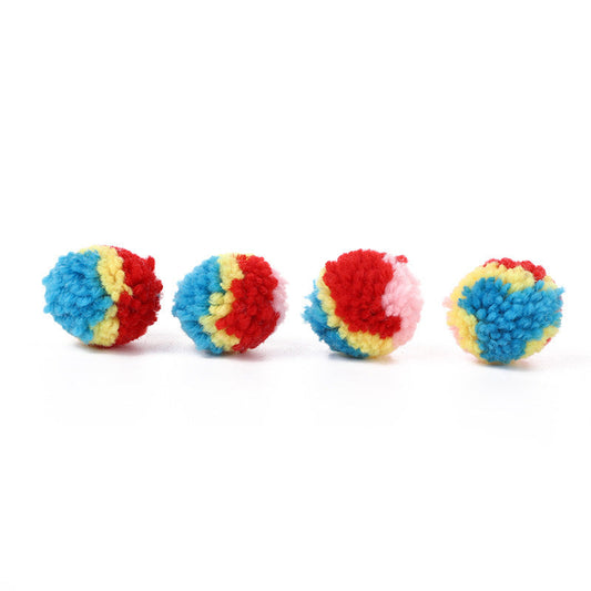 HKM-153043 Cat Toy Rainbow Hair Ball Toy Ball Color