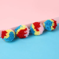 HKM-153043 Cat Toy Rainbow Hair Ball Toy Ball Color