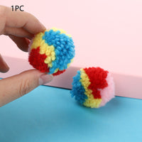 HKM-153043 Cat Toy Rainbow Hair Ball Toy Ball Color