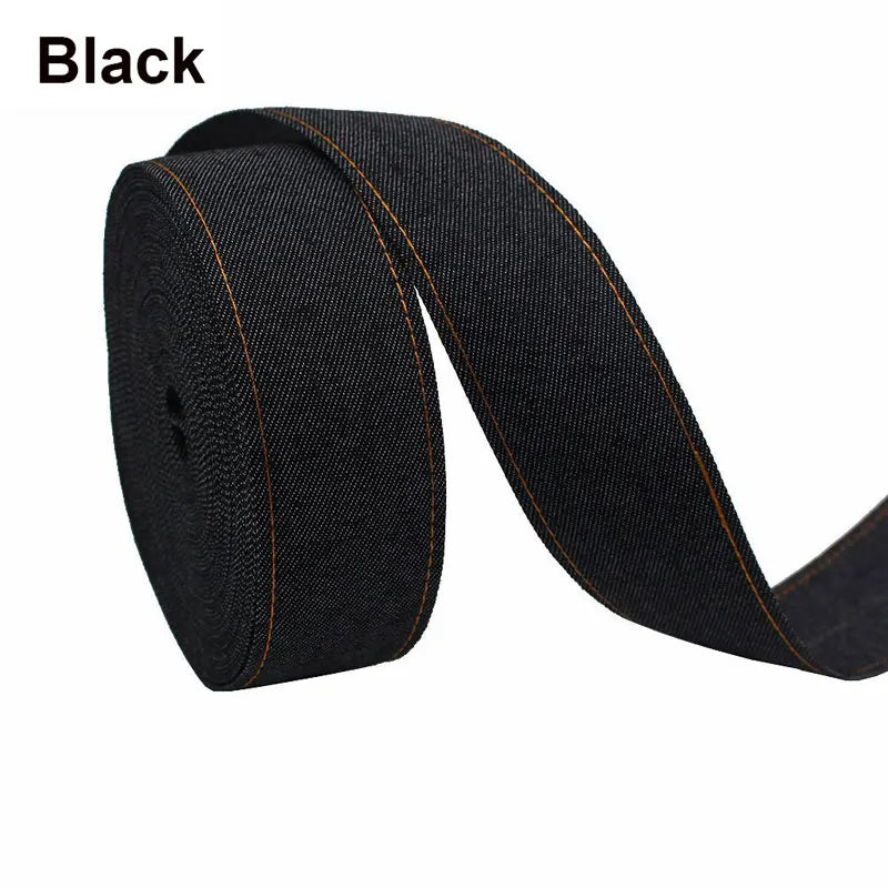 HKM-153107 Denim Ribbon for Hair Accessories and Bowknot Crafting - 1m Length, Multiple Width Options