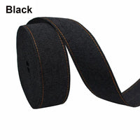 HKM-153107 Denim Ribbon for Hair Accessories and Bowknot Crafting - 1m Length, Multiple Width Options