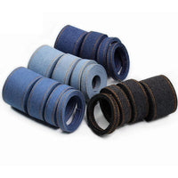 HKM-153107 Denim Ribbon for Hair Accessories and Bowknot Crafting - 1m Length, Multiple Width Options