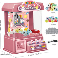 HKM-153235 Mini Claw Doll Machine Educational Toy for Kids, Interactive Fun for Ages 5 and Up