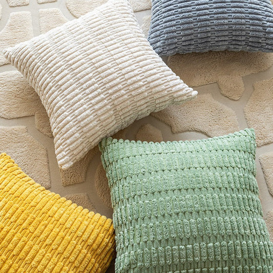 KTX-153235 Simple Wheat Ear Corduroy Pillow in Various Colors and Sizes