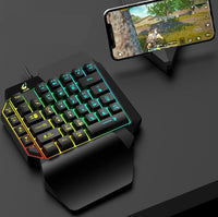HKM-153299 Eat Chicken Game Set - One-Handed Keyboard & Gaming Mouse Bundle, Compatible with iOS/Android