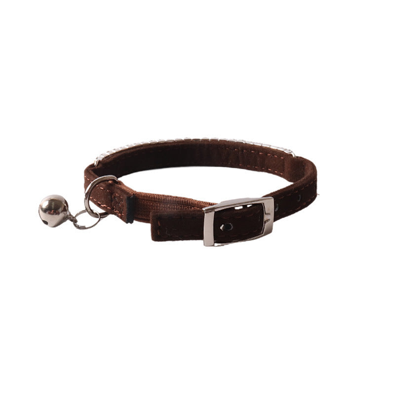 HKM-153299 Elastic Buckle Cat Collar in Colorful Fleece - Adjustable Design for Comfort