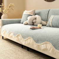 HKM-153491 Solid Color Chenille Sofa Cushion Cover - Simple Style Dust Cover for All Seasons