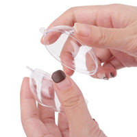 HKM-153555 5-Piece Clear Plastic Fillable Christmas Ornaments for DIY Holiday Decorations