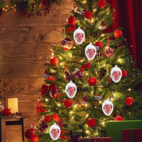 HKM-153555 5-Piece Clear Plastic Fillable Christmas Ornaments for DIY Holiday Decorations