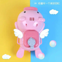 HKM-153683 Automatic Bubble Blower Toy with Music and Lights for Outdoor Fun - Perfect for Ages 2 to 4