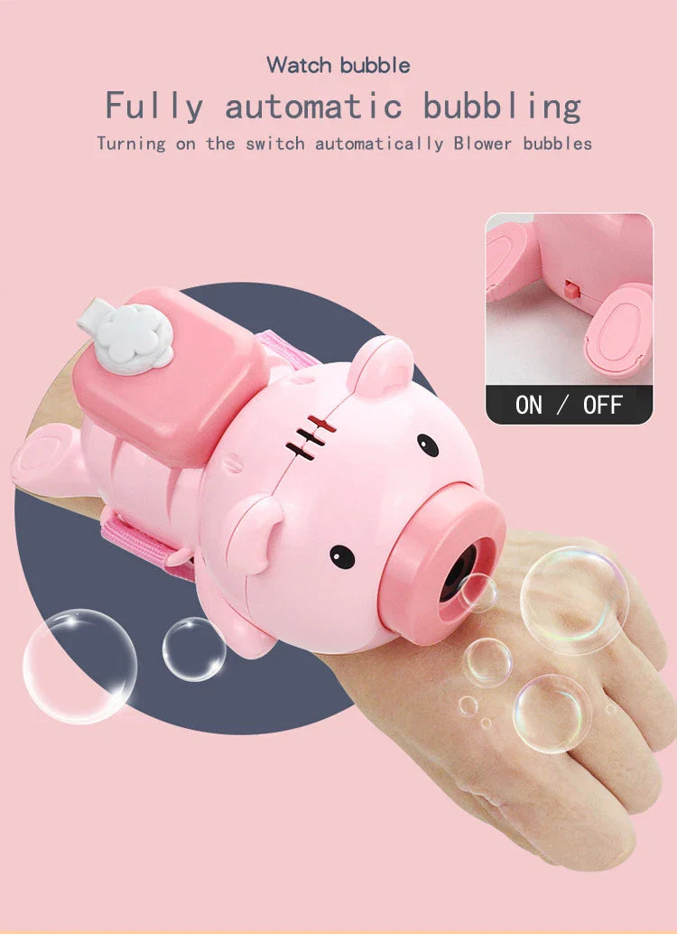 HKM-153683 Automatic Bubble Blower Toy with Music and Lights for Outdoor Fun - Perfect for Ages 2 to 4