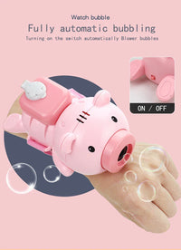 HKM-153683 Automatic Bubble Blower Toy with Music and Lights for Outdoor Fun - Perfect for Ages 2 to 4
